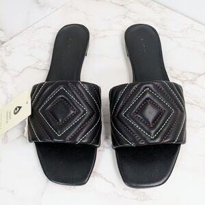 Sanctuary Women's Culture Flat Slide Sandal Black Size 11 NEW IN BOX